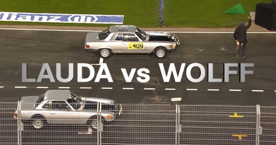 Wyścig Lauda vs Wolff podczas 'Stars & Cars 2015'