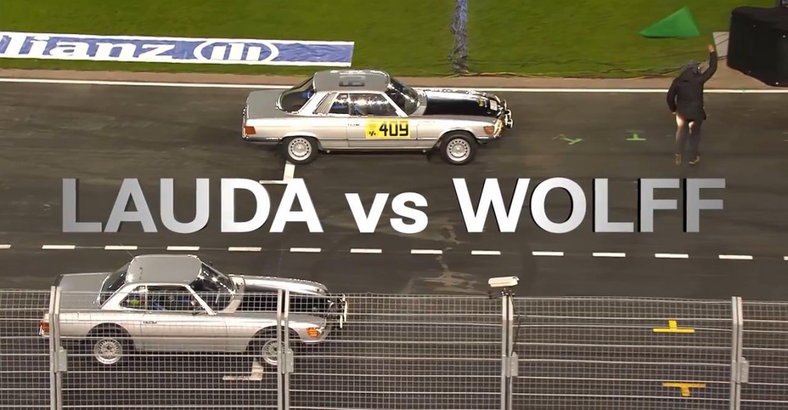 Wyścig Lauda vs Wolff podczas 'Stars & Cars 2015'
