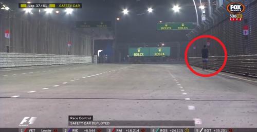 Intruz z GP Singapuru stanął przed sądem