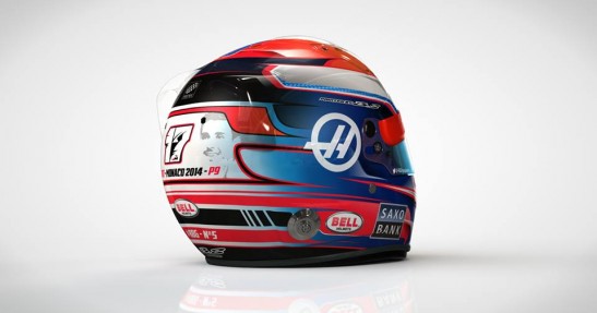 Grosjean umieścił Bianchiego na swoim kasku na GP Monako