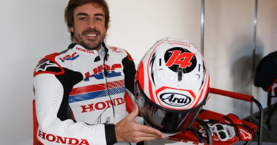 Alonso na dwóch kołach obok mistrza świata MotoGP