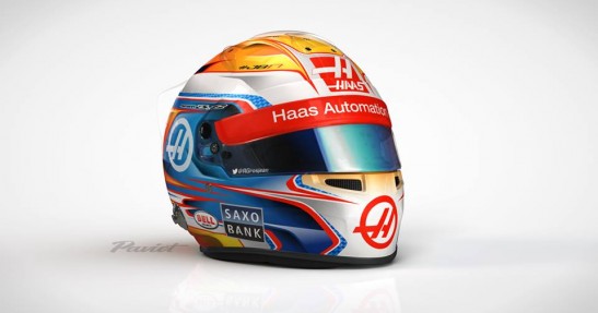 Grosjean pokazał nowy kask na starty w zespole Haas