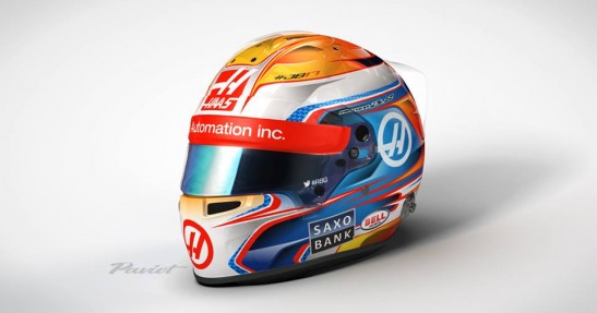 Grosjean pokazał nowy kask na starty w zespole Haas