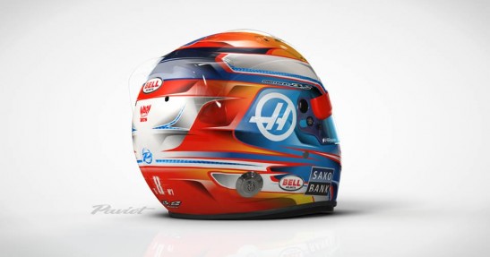 Grosjean pokazał nowy kask na starty w zespole Haas