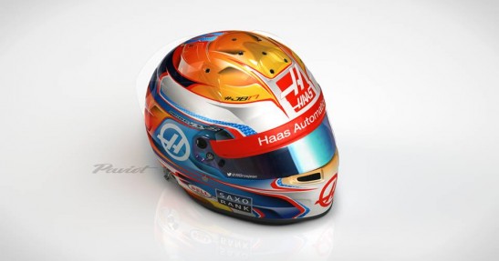 Grosjean pokazał nowy kask na starty w zespole Haas