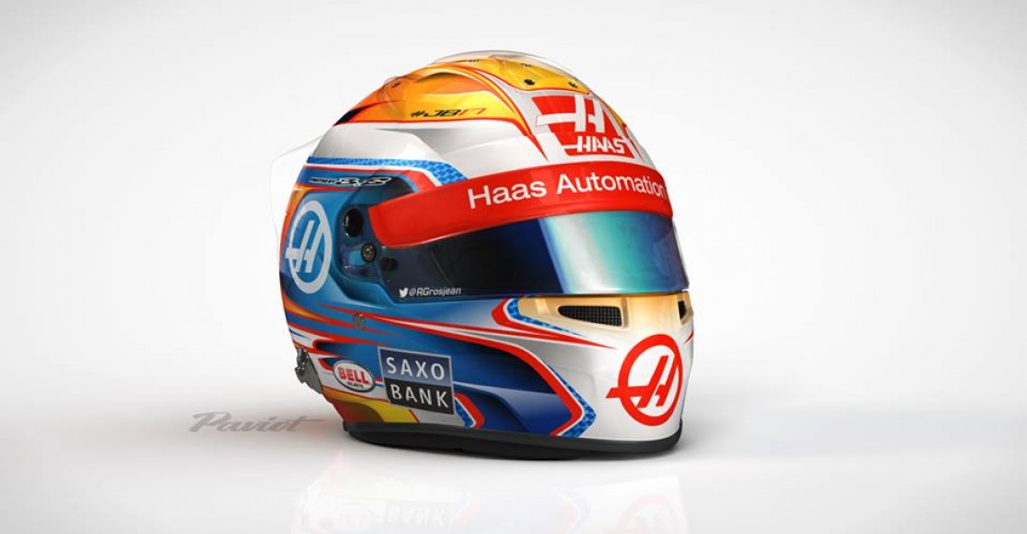 Grosjean pokazał nowy kask na starty w zespole Haas