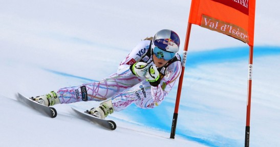 Hamilton zakończył rok przejażdżką na śniegu z Lindsey Vonn