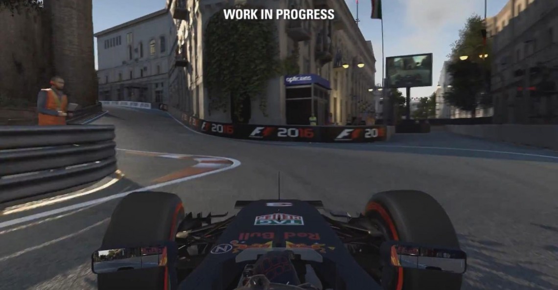 Okrążenie toru w Baku w grze F1 2016