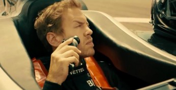 Vettel goli się w bolidzie... i uchodzi z życiem (wideo)