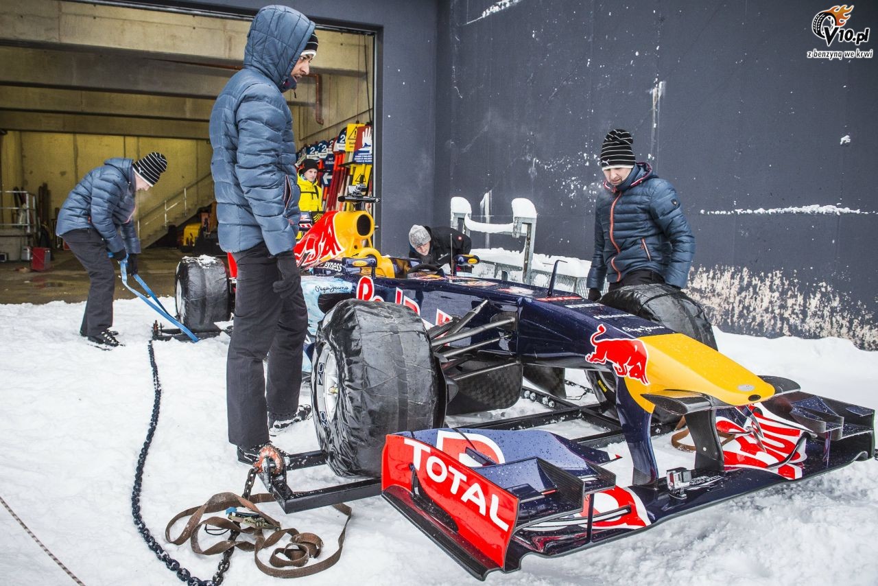 Verstappen, bolid F1 i zjazd w Alpach