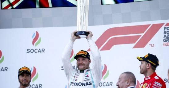 GP Azerbejdżanu - wyścig: Bottas nie dał się Hamiltonowi i odzyskał prowadzenie w generalce