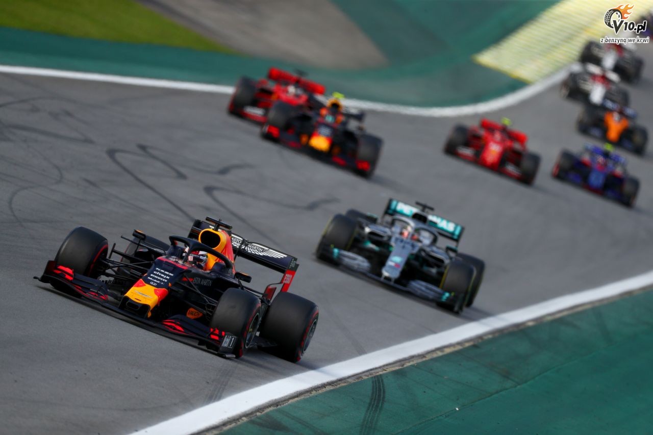 GP Brazylii - wycig: Verstappen nie da si Hamiltonowi