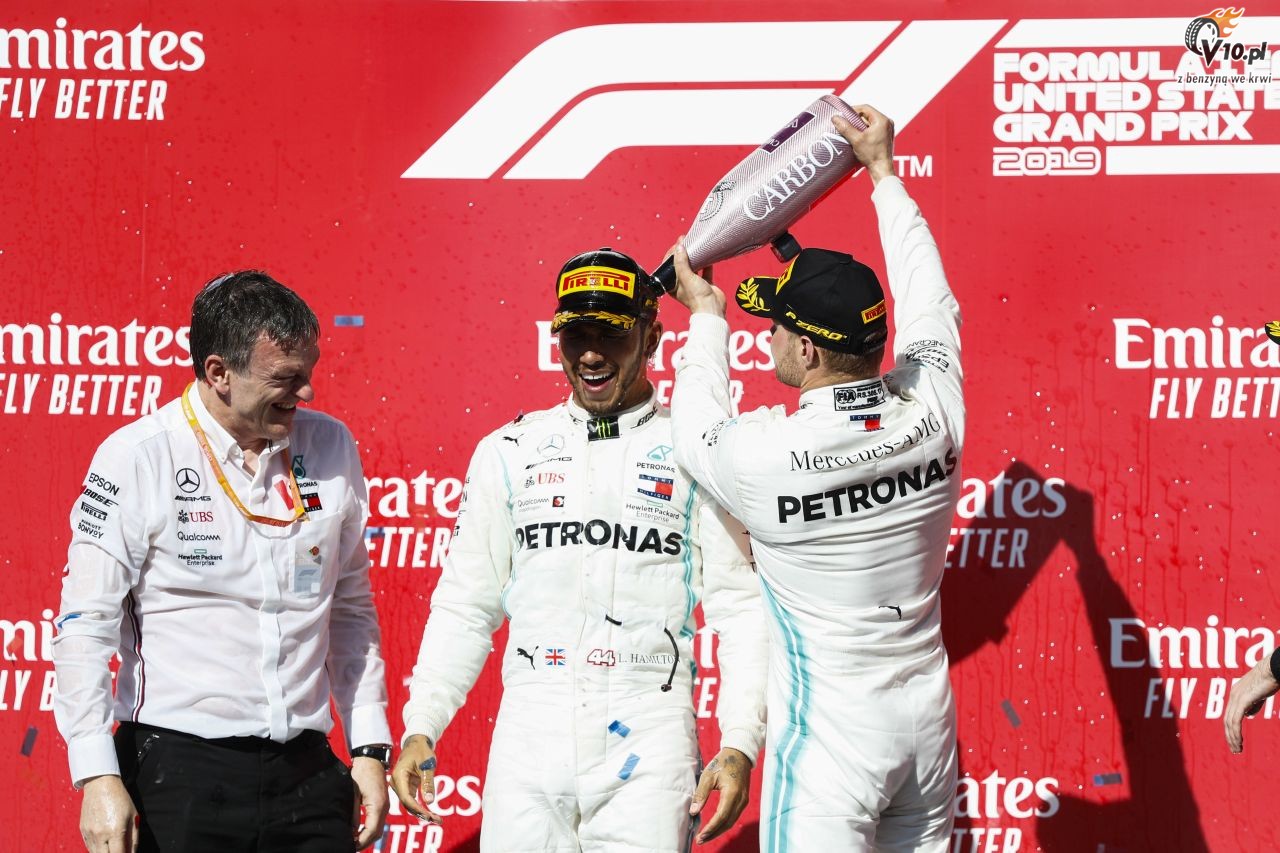 GP USA - wycig: Bottas zwycia, Hamilton zdobywa szste mistrzostwo wiata Formuy 1