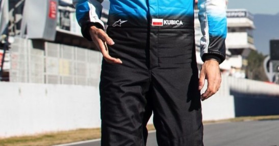 Kubica w nowym kombinezonie Williamsa