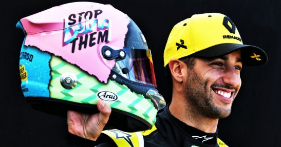 Ricciardo zaprezentował nietypowy kask na sezon 2019