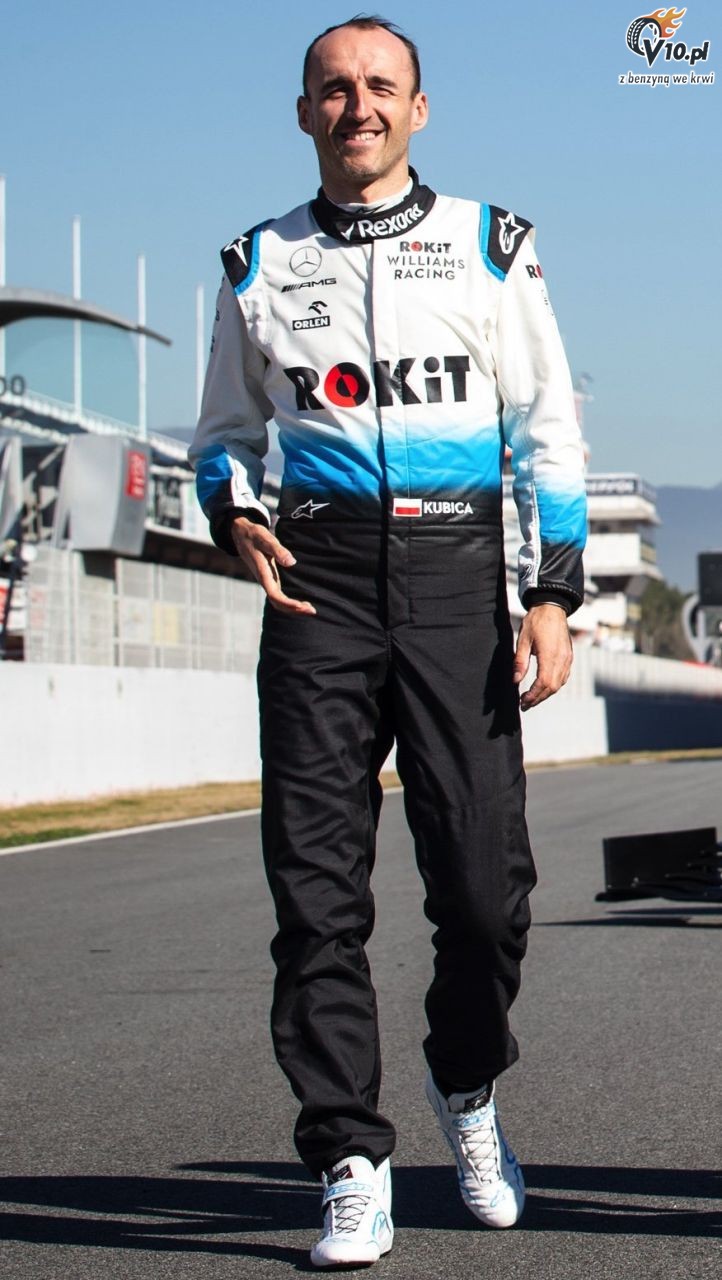 Kubica w nowym kombinezonie Williamsa
