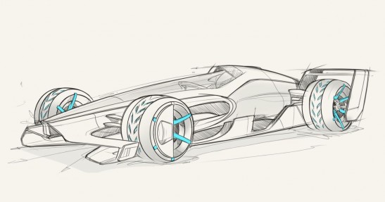 Futurystyczny bolid Formuły 1 na sezon 2050 wg McLarena