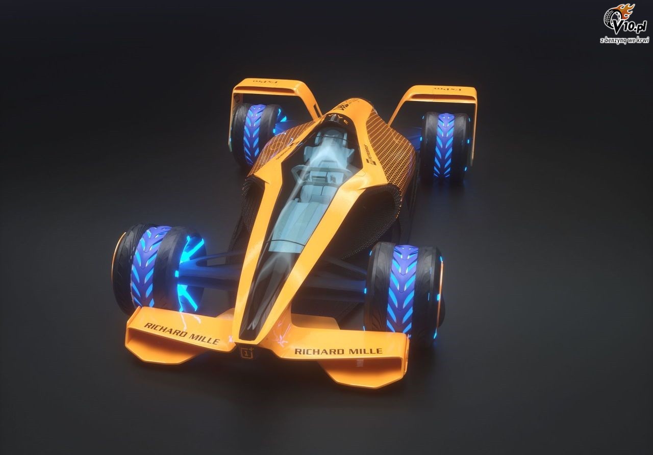 Futurystyczny bolid Formuy 1 na sezon 2050 wg McLarena