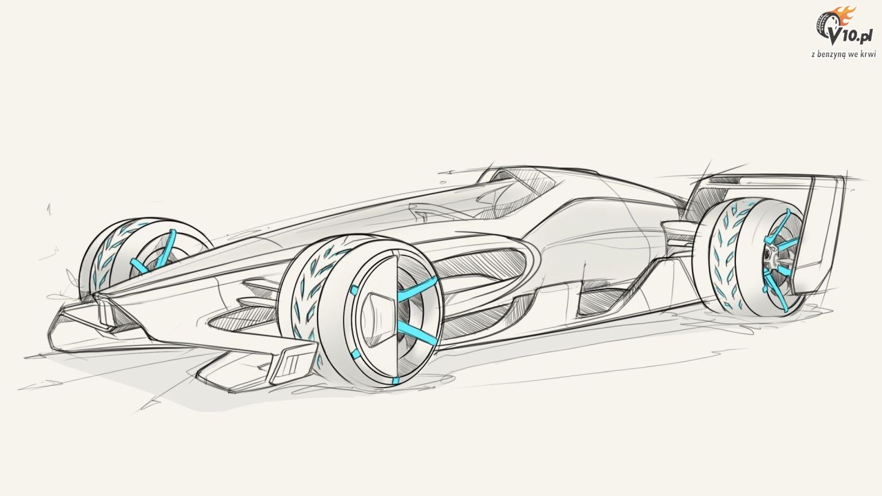 Futurystyczny bolid Formuy 1 na sezon 2050 wg McLarena