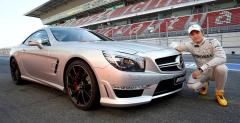 Schumacher i Rosberg wyprbowali nowy samochd bezpieczestwa F1 - Mercedesa SL63 AMG