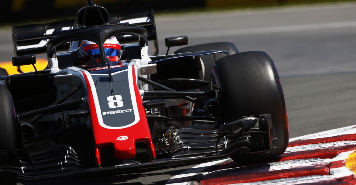 Grosjean zniszczył sobie przednie skrzydło na świszczu