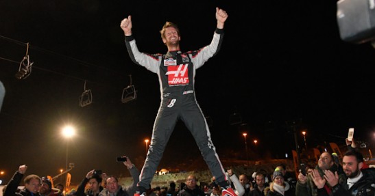 Grosjean wygrał na lodzie