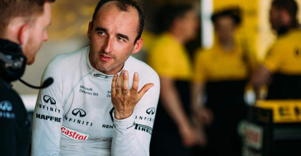 Kubica zmieniał biegi jedną ręką w bolidzie F1