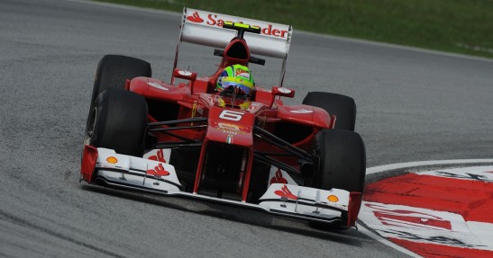 Bolid Ferrari w sezonie 2012. Za kierownicą Felipe Massa, który miał ustąpić miejsca Robertowi Kubicy