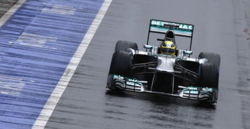 GP Brazylii - 2. trening: Rosberg wci najlepszy na jeszcze bardziej mokrym Interlagos