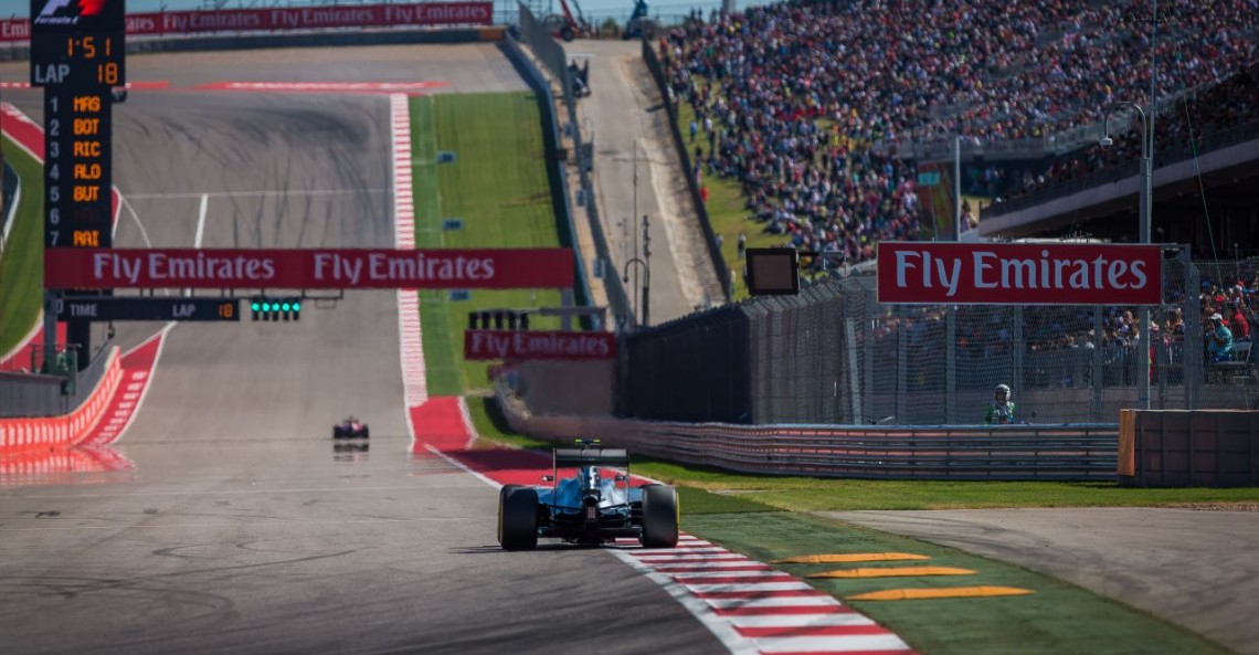 GP USA 2016 - ustawienie na starcie wyścigu