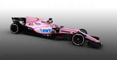 Bolid Force India przemalowany na rowo