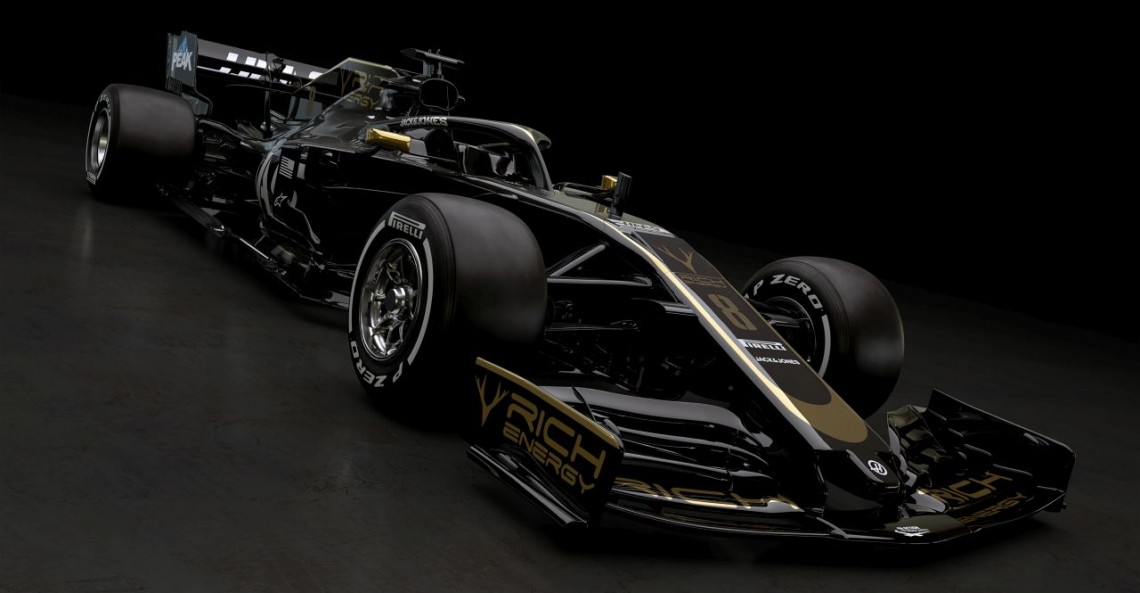 Haas zaprezentował czarno-złoty bolid F1 na sezon 2019