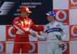 Michael Schumacher i Robert Kubica na podium, Monza 2006