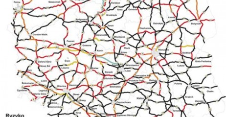 Mapa ryzyka indywidualnego na drogach krajowych w Polsce