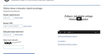 W internecie można już sprawdzić historię zarejestrowanego w...