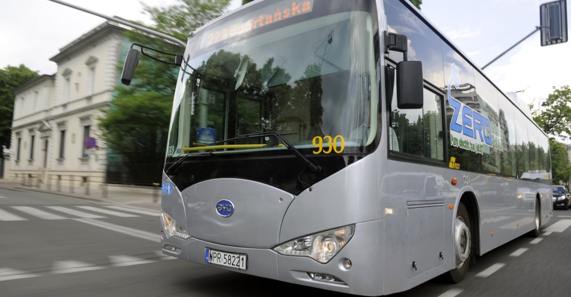 BYD eBus na testach w Warszawie