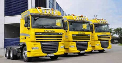 Mocarze DAF dla Skanska