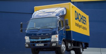Niemiecki Dachser testuje hybrydowe Fuso Cantery Euro 6