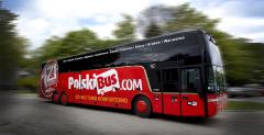 Van Hool w barwach firmy PolskiBus.com