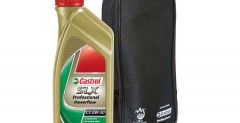 Jednolitrowa butelka oleju Castrol i porczne opakowanie