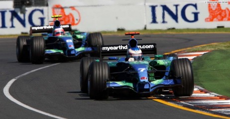 Jenson Button i Rubens Barrichello podczas Grand Prix Australii