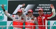 Lewis Hamilton, Fernando Alonso i Kimi Raikkonen na podium