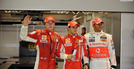 Kimi Raikkonen Felipe Massa Lewis Hamilton