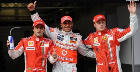 Kimi Raikkonen Felipe Massa Lewis Hamilton