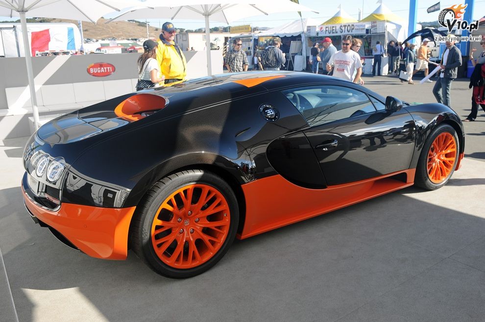 Bugatti Veyron Super Sport na torze Laguna Seca