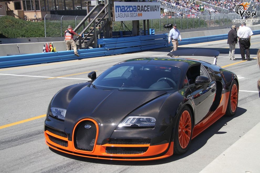 Bugatti Veyron Super Sport na torze Laguna Seca