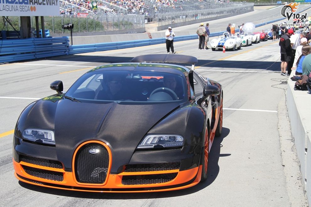 Bugatti Veyron Super Sport na torze Laguna Seca