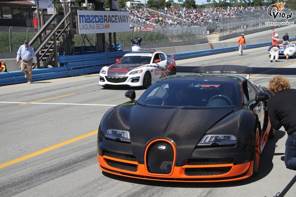Bugatti Veyron Super Sport na torze Laguna Seca