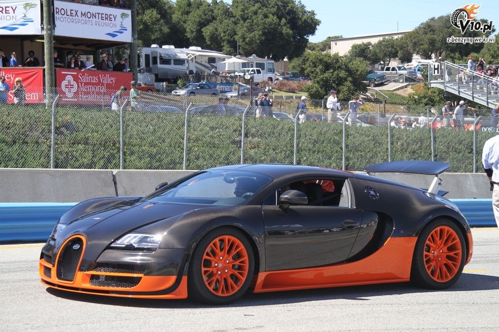 Bugatti Veyron Super Sport na torze Laguna Seca