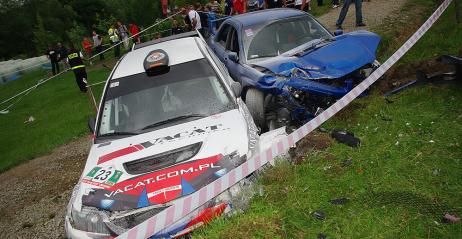 Wideo: Grzesiski kasuje Subaru widza na GSMP Limanowa